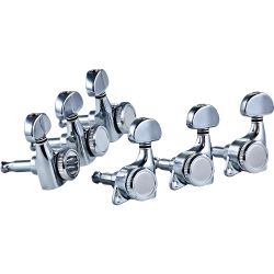 Ortega OTMLOCK33-CR Locking Gitarrenmechaniken-Set 3+3 chrom