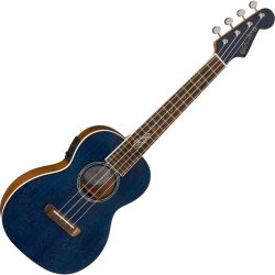 Fender Dhani Harrison Uke Sapphire Blue Tenor-Ukulele inkl. Gigbag