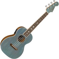 Fender Dhani Harrison Uke Turquoise Tenor-Ukulele inkl. Gigbag