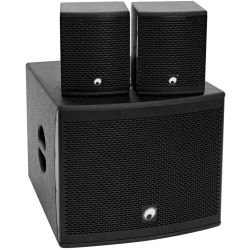 OMNITRONIC Set MOLLY-12A Subwoofer aktiv + 2x MOLLY-6 Top 8 Ohm schwarz