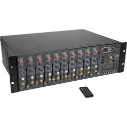OMNITRONIC RM-1422FXA USB Rack-Power-Mixer