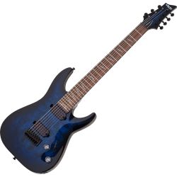 Schecter Omen Elite 7 See Thru Blue Burst 7-String E-Gitarre