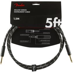Fender Deluxe Cable straight 1,5m Black Tweed