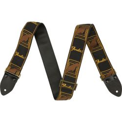 Fender Gurt Legacy Vintage Monogramm Black/Yellow/Brown