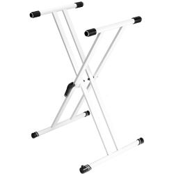 Gravity KSX 2 W - Keyboardstativ X-Form doppelt weiss