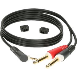Klotz Klinke 3,5 stereo 90° / 2 Klinke 6,3 mono 2 m