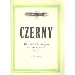 Edition Peters - 160 kurze Übungen op.821 - f. Klavier - Carl Czerny