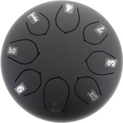 U-Turn TD6-8-CBK Coal Black C-Dur Tongue Drum inkl. Zubehör