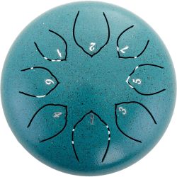 U-Turn TD6-8-TQBL Turquoise Blue C-Dur Tongue Drum inkl. Zubehör