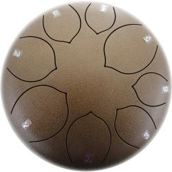 U-Turn TD10-8-SBR Sparkling Bronze C-Dur Pentatonik Tongue Drum inkl. Zubehör