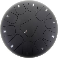 U-Turn TD12-11-CBK Coal Black C-Dur Tongue Drum inkl. Zubehör