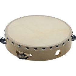 STAGG STA-1108 Holz-Tamburin mit 1 Reihe Schellen