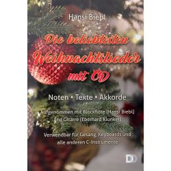 DD Verlag - Die beliebtesten Weihnachtslieder (+CD) - Noten/Texte/Akkorde