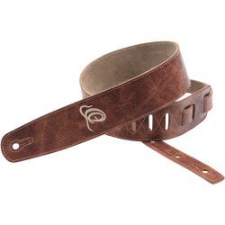 Ortega OSSU-30 Echtleder Gitarrengurt „caramel“