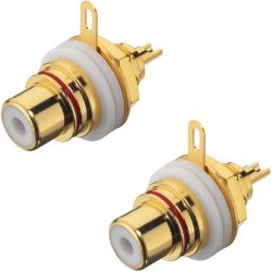 Monacor T-710GI Cinch Einbaubuchsen Paar