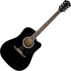 Fender FA-125 CE Dreadnought BLACK WN Westerngitarre