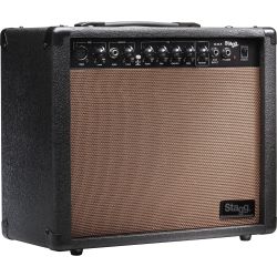 STAGG 40 W RMS Akustik-Gitarrenverstärker m. Federhall C-Ware