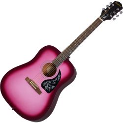 Epiphone Starling Acoustic Guitar Player Pack Hot Pink Pearl
