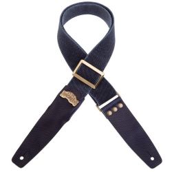 Magrabo Stripe SC Cotton Gitarrengurt 5cm Washed Blue
