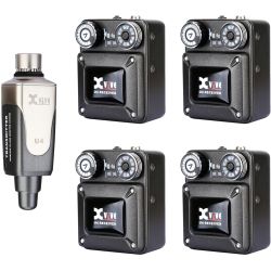 XVive U4 In-Ear Monitor Wireless System Bundle, 1xTransmitter + 4xReceiver