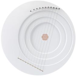 HLURU Lyre Mond 11 Saiten weiss