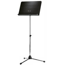 K&M 118/1 Orchesternotenpult Stativ verchromt, Holzplatte schwarz