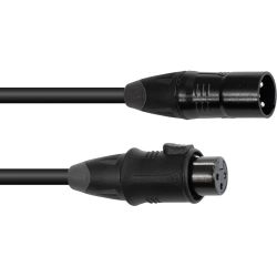 EUROLITE DMX Kabel EC-1 IP65 3pol 1m sw
