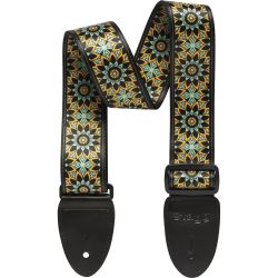 STAGG Terylen-Gitarrengurt STE Mandala Grün