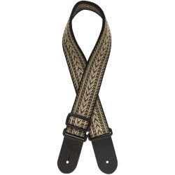 STAGG Gitarrengurt aus gewebter Baumwolle mit Sparrenmuster Grau