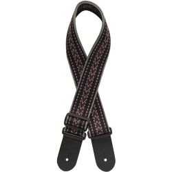 STAGG Gitarrengurt aus gewebter Baumwolle mit Sparrenmuster Blau