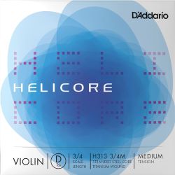 Daddario H313 1/4M Helicore Medium Einzelsaite "D" Violine 1/4