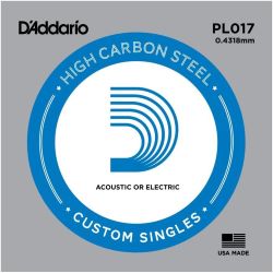 Daddario Einzelsaite 017 Plain Steel