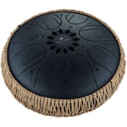 MEINL Sonic Energy Medium Octave Steel Tongue Drum Schwarz H Moll 432 Hz 8 Töne