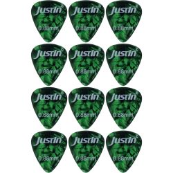 JustIn Standard Zelluloid, 0,88 mm 12er Set Plektren