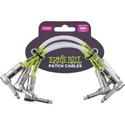 Ernie Ball EB6051 Patchkabel gewinkelt/gewinkelt weiss 15,24cm 3er Pack