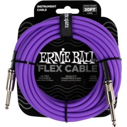 Ernie Ball EB6420 Instrumentenkabel Flex gerade/gerade lila 6,09m