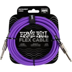 Ernie Ball EB6415 Instrumentenkabel Flex gerade/gerade lila 3,04m