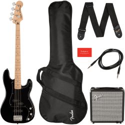 Fender Squier Affinity P-Bass PJ Pack BLK E-Bassgitarren Set