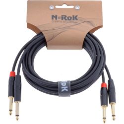 N-RoK Premium Kabel 6,3mm mono /Klinke 6,3mm mono 3m