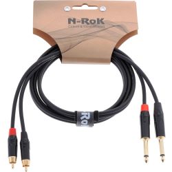 N-RoK Premium Kabel 6,3mm mono / Cinch 6,3mm 1,5m