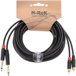 N-RoK Premium Kabel 6,3mm mono / Cinch 6,3mm 6m