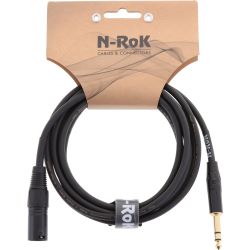 N-RoK Premium Kabel XLR male / Klinke 6,3 mm stereo 3m