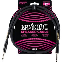 Ernie Ball EB6071 Boxenkabel gerade/gerade schwarz 0,9m