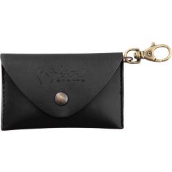 RightOn! Pick Pouch Echtleder schwarz Plektren-Tasche m. Schlüsselanhänger