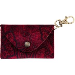 RightOn! Pick Pouch Paisley rot vegan Plektren-Tasche m. Schlüsselanhänger