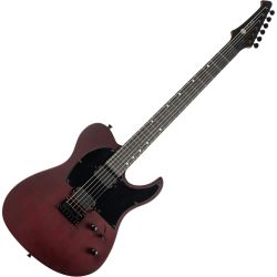 SPIRA Guitars T-400 MWR Satin Winered Modern T-Style E-Gitarre