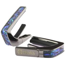 Thalia Shell Collection Capo Blue Abalone Black Chrome Kapodaster