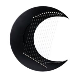 HLURU Lyre Halbmond 15 Saiten Schwarz