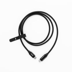 myVolts Step Up USB-C zu USB-C PD Kabel mit LCD Power Meter Schwarz