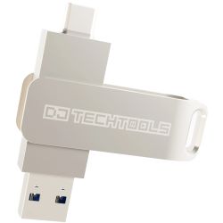 DJ-Tech Tools Chroma Drive USB A + USB C Stick 128GB Chrome